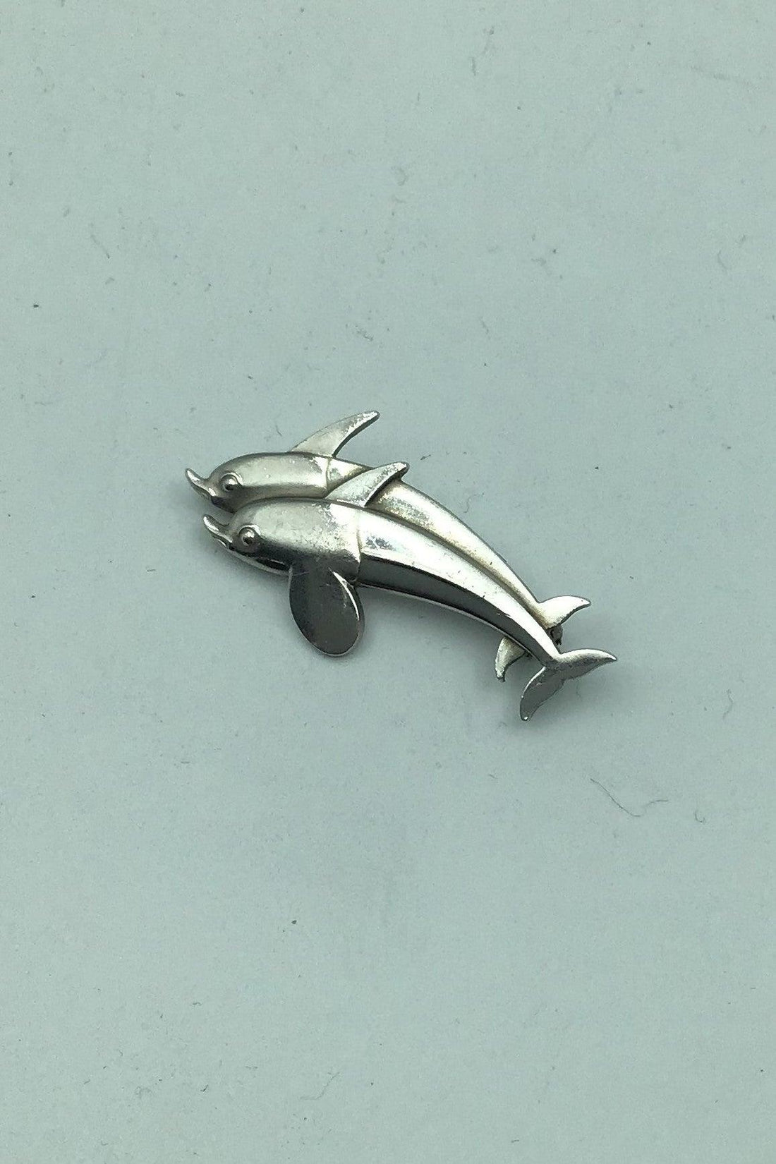 Dolphins Brooch, Sterling Silver Brooch, selling Bold Brooch, Dolphins Jewelry, Statement Brooch, Anniversary Gift, Kissing Dolphins