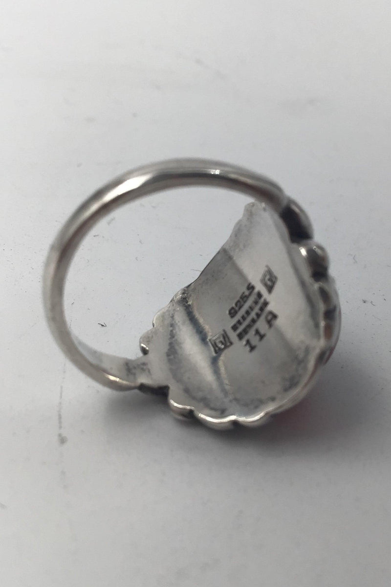 Georg Jensen Sterling Sølv Ring No. 11A Karneol (1930-1945) - Danam Antik