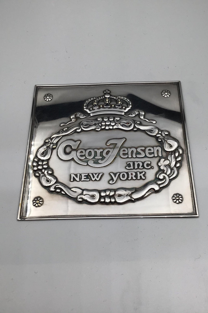 Georg Jensen Inc. New York Forsølvet Forhandler Plaquette - Danam Antik