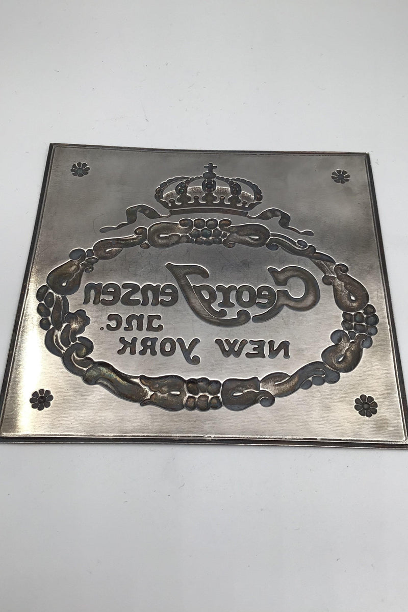 Georg Jensen Inc. New York Forsølvet Forhandler Plaquette - Danam Antik