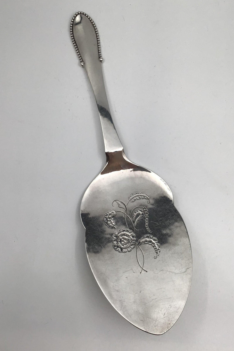 Georg Jensen Sterling Sølv Kugle Serveringsspade Stor - Danam Antik