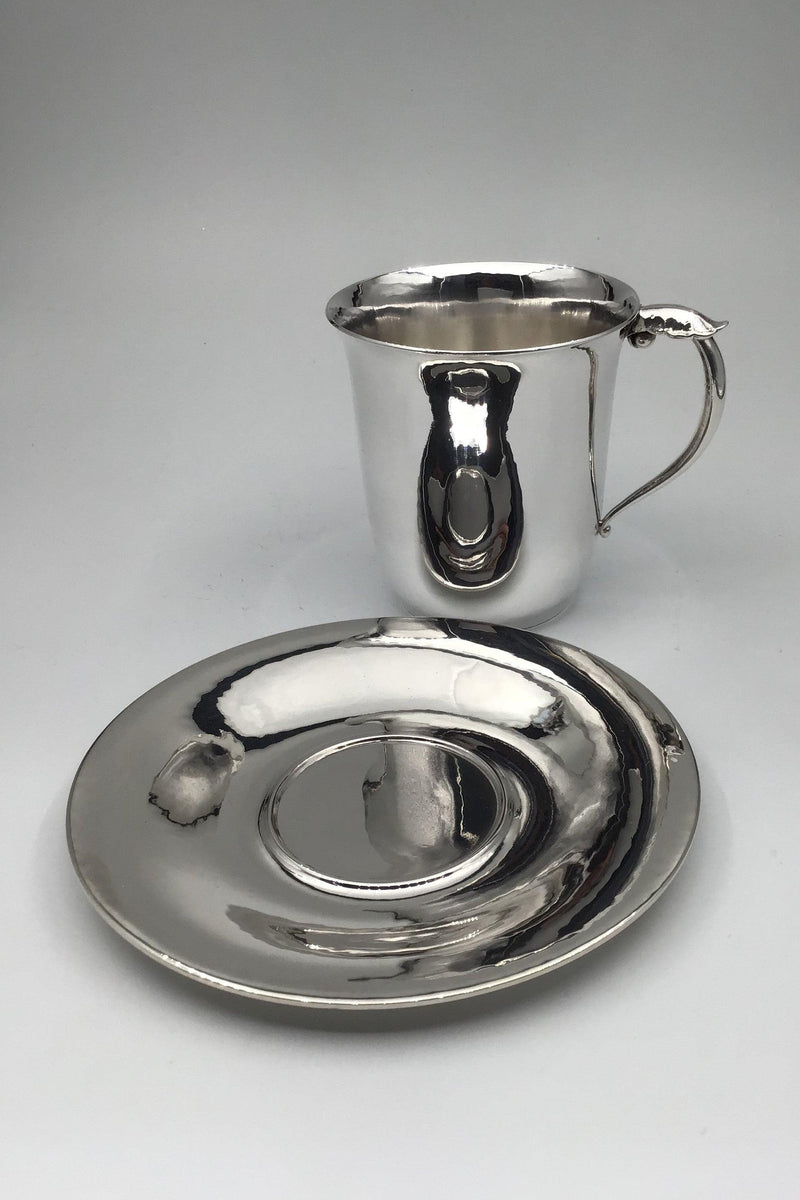 Georg Jensen Sterling Sølv Kop/underkop No 444 B /444. - Danam Antik