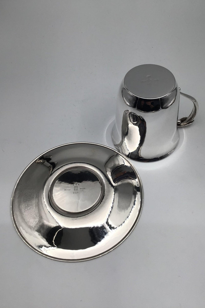 Georg Jensen Sterling Sølv Kop/underkop No 444 B /444. - Danam Antik