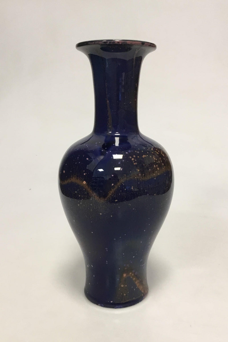 Bing & Grøndahl Stentøj Krystal Glasur vase af ingeniør H. Busch Jensen no 393 - Danam Antik