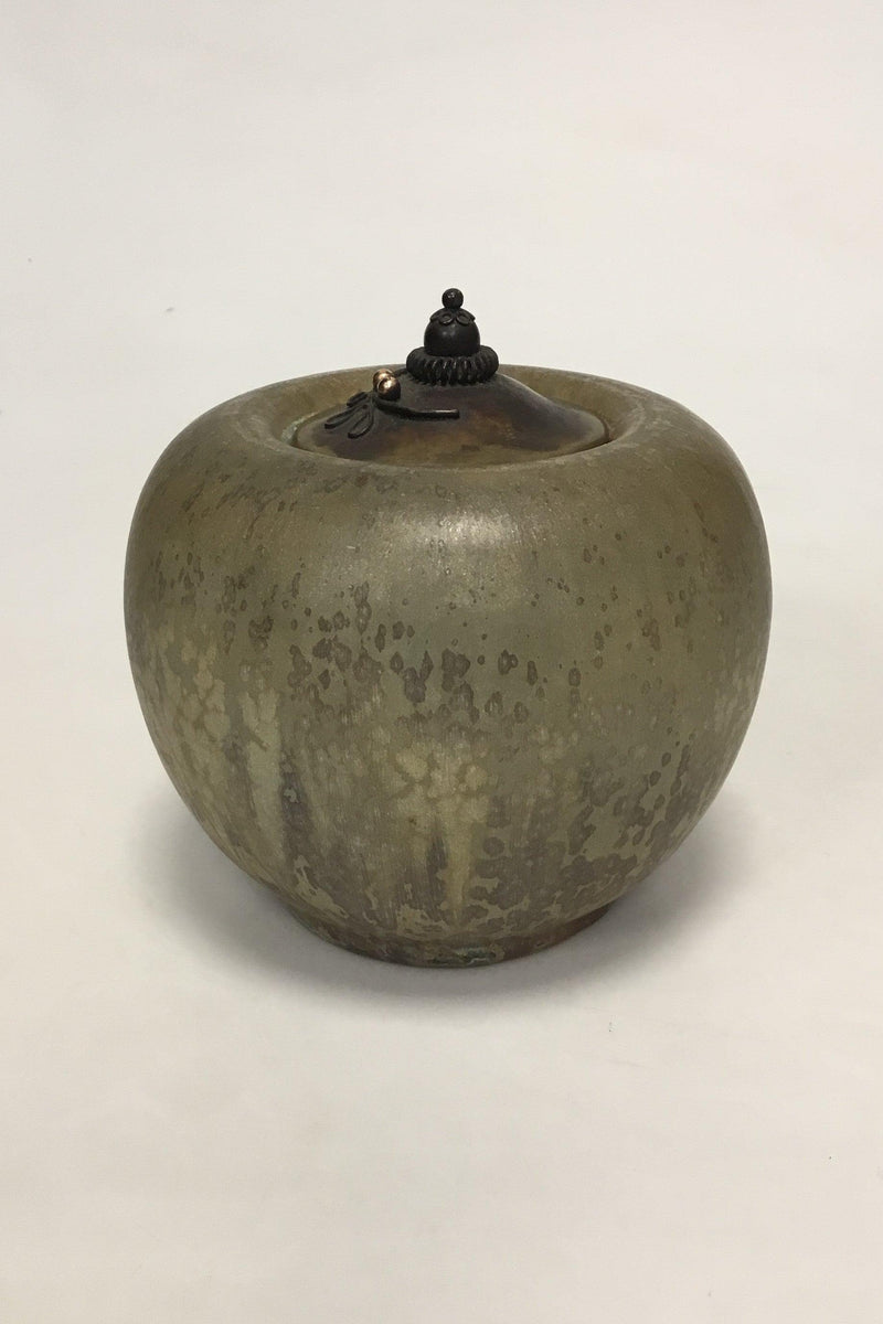 Royal Copenhagen Patrick Nordstrøm Vase med Bronze låg fra 23 Februar 1919 - Danam Antik