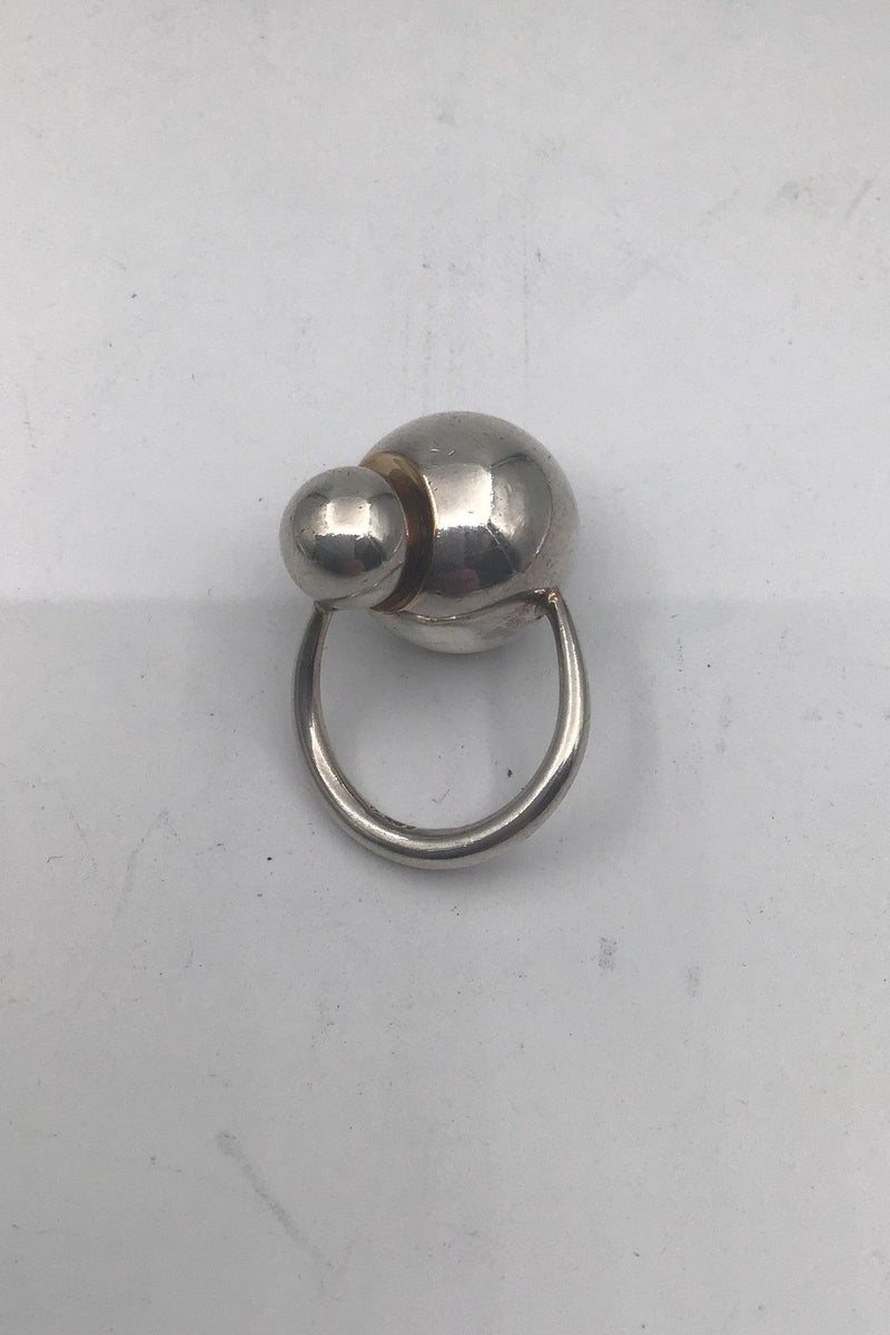 Georg Jensen Sterling Sølv med 18k guld. No 509 - Cave Jacqueline Rabun - Danam Antik