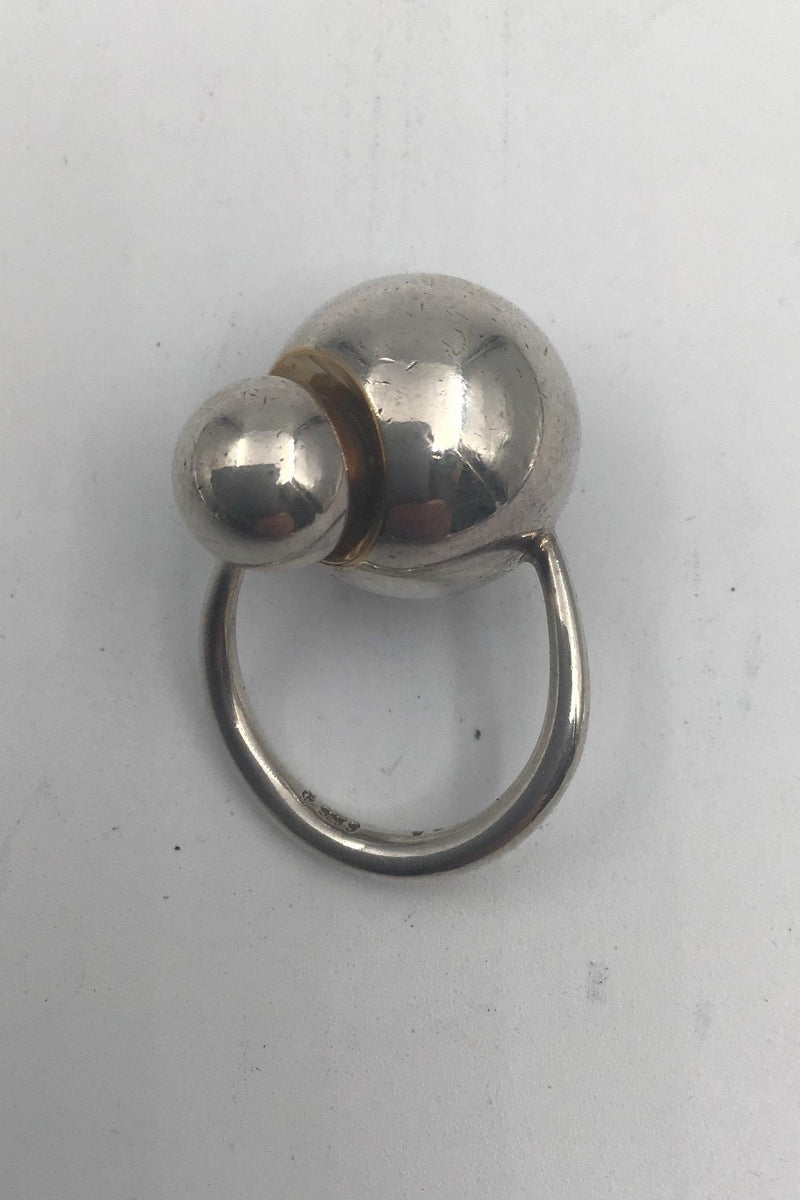 Georg Jensen Sterling Sølv med 18k guld. No 509 - Cave Jacqueline Rabun - Danam Antik