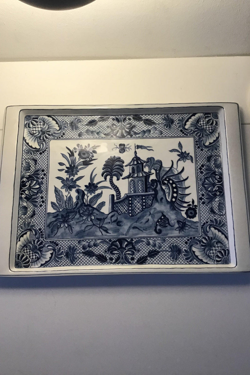 Royal Copenhagen Musselmalet Rektangulær porcelænsbakke/Bakkebord Gerhard Henning - Danam Antik