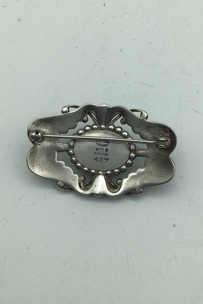 Georg Jensen Sterling Sølv Broche No. 407 - Danam Antik