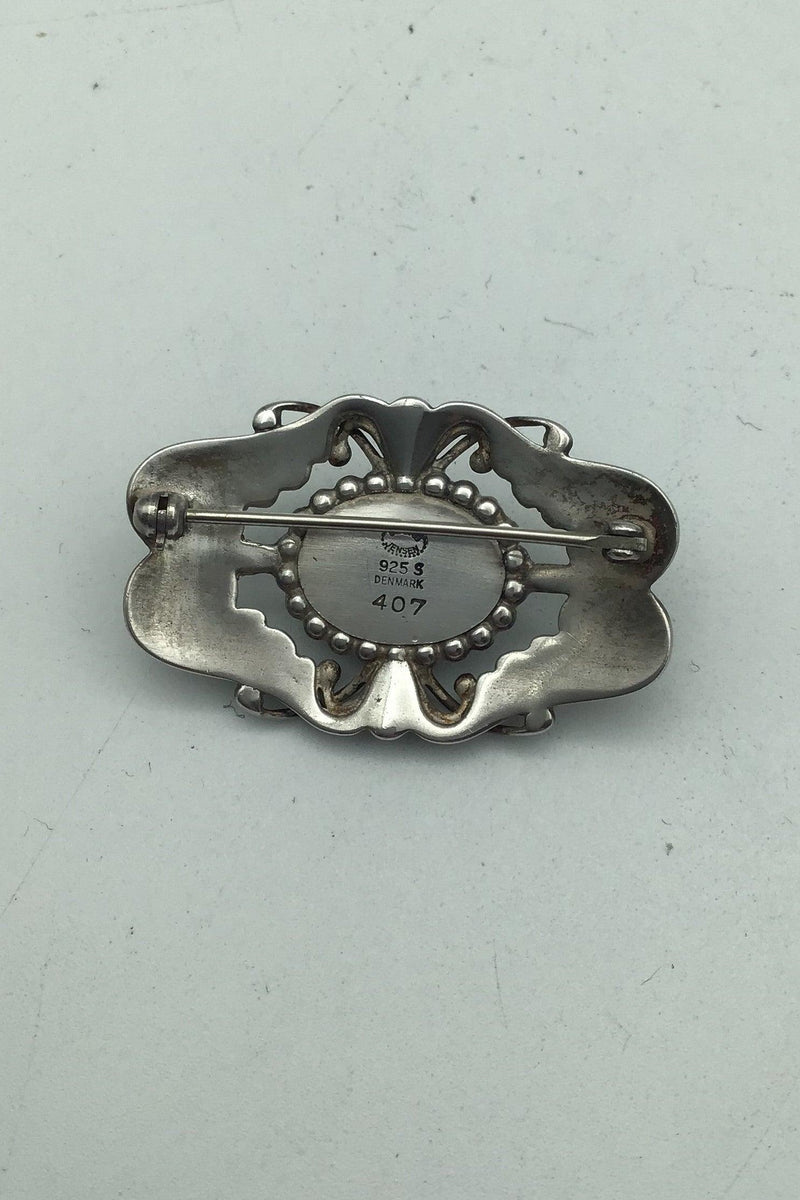 Georg Jensen Sterling Sølv Broche No. 407 - Danam Antik