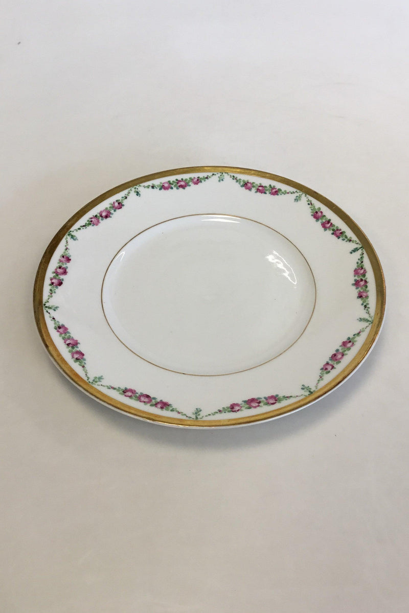 Royal Copenhagen Stel nr. 478 Rosenguirlande med guld Frokosttallerken No 10520 - Danam Antik