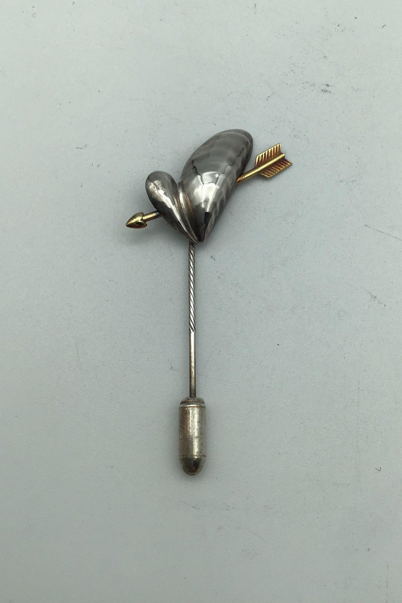 Georg Jensen Sterling Sølv/Guld Broche/Pin 2003 Isabell Kristensen - Danam Antik