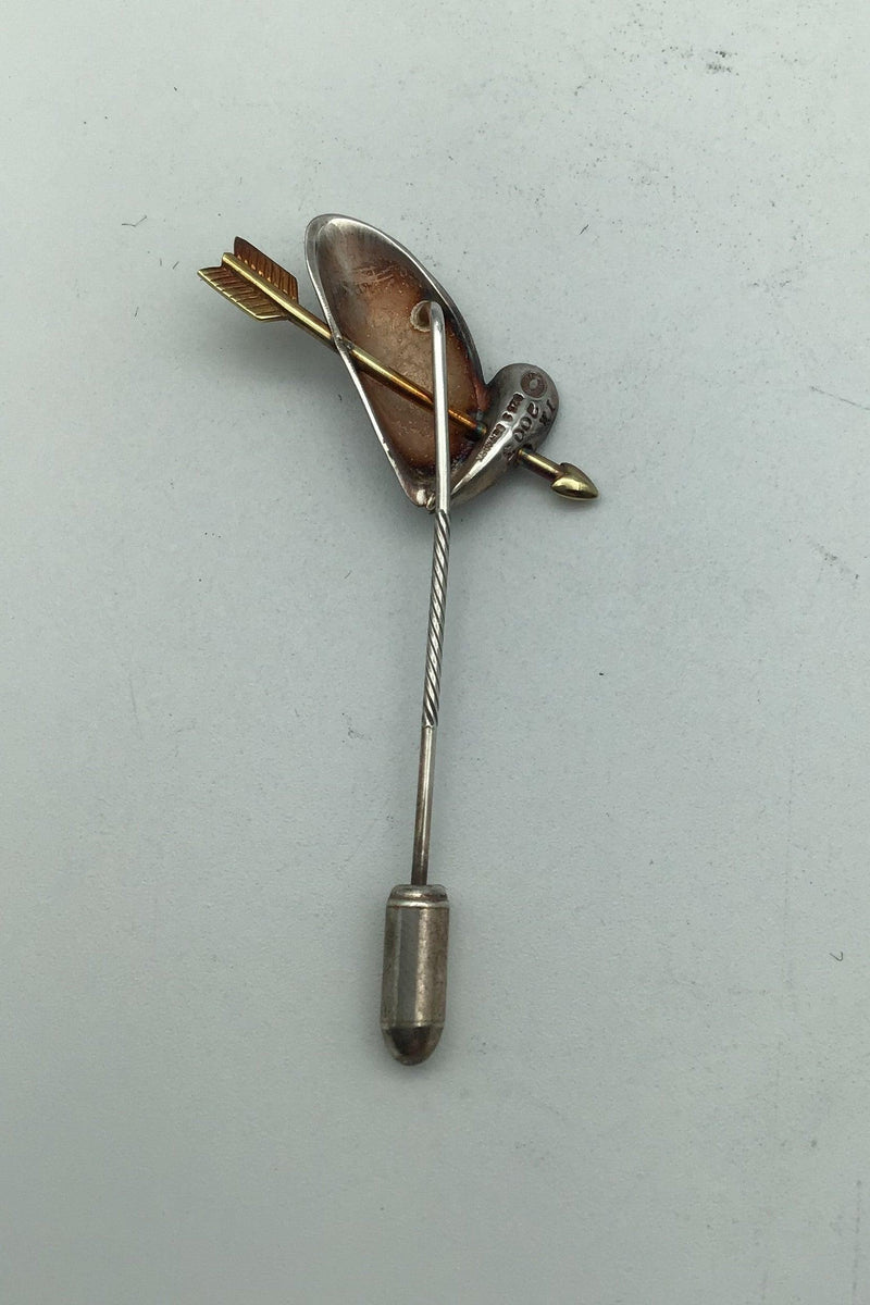 Georg Jensen Sterling Sølv/Guld Broche/Pin 2003 Isabell Kristensen - Danam Antik