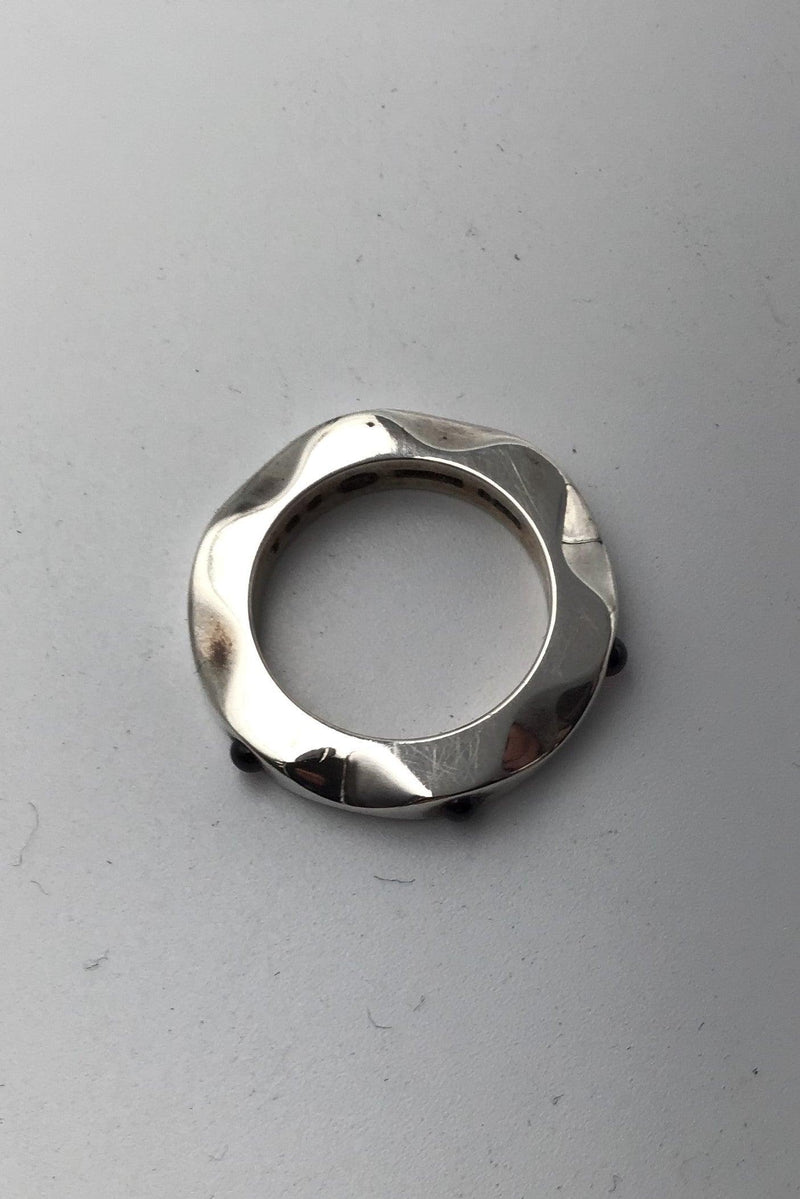 Georg Jensen Sterling Sølv Mirror Ring No 261 Ametyst - Danam Antik