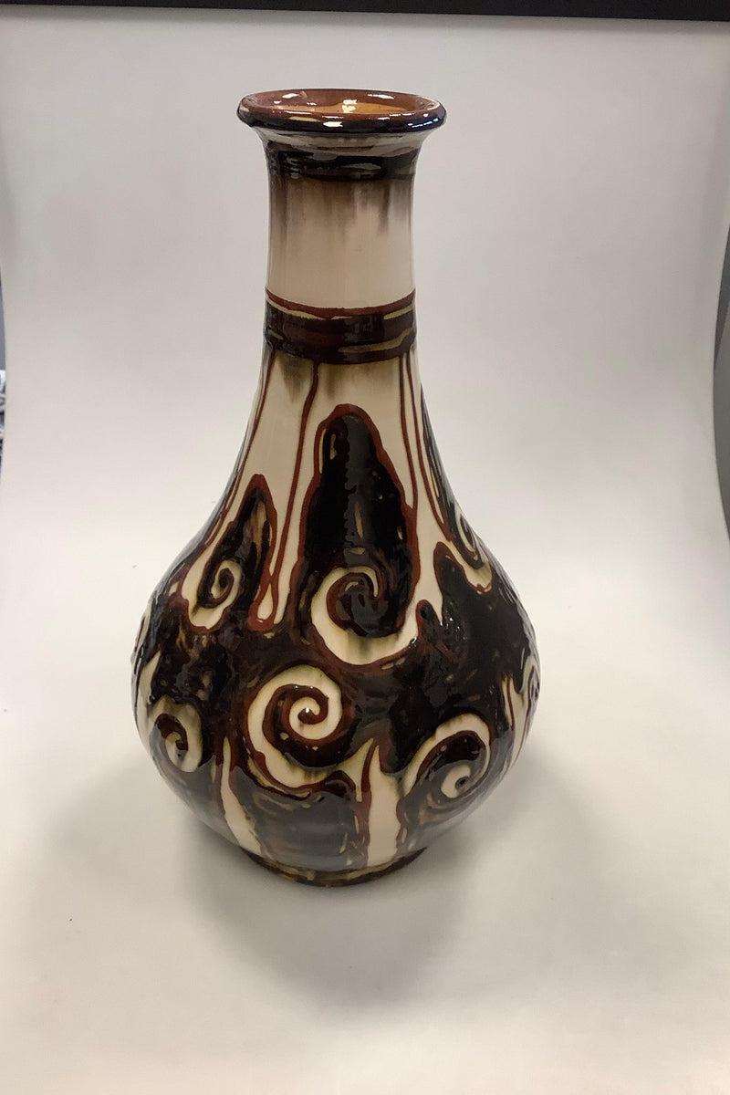 Stor Kahler Keramik vase i Kohornsglasur 46cm. Måler 46cm / 18.11" - Danam Antik