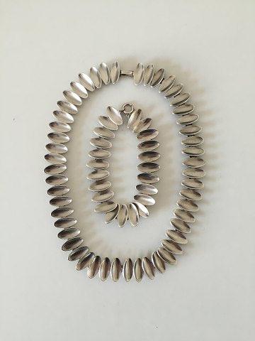 Anton Michelsen Sterling sølv Halskæde og Armbånd designet i Nanna Ditzel Stil - Danam Antik