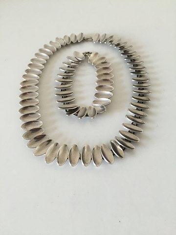 Anton Michelsen Sterling sølv Halskæde og Armbånd designet i Nanna Ditzel Stil - Danam Antik
