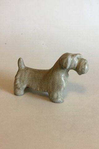 Arne Bang Stentøj Stående Skottehund Figur No 210 - Danam Antik