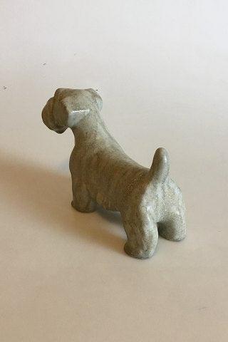 Arne Bang Stentøj Stående Skottehund Figur No 210 - Danam Antik