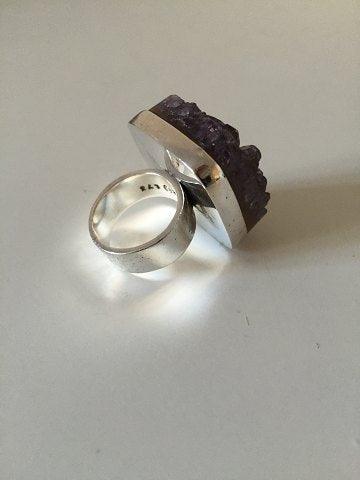 Bent Knudsen Sterling Sølv Ring med ametyst No 173 - Danam Antik