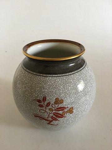 Bing & Grøndahl Art Deco vase i Krakele med motiv af fisk No 1045/472/K - Danam Antik