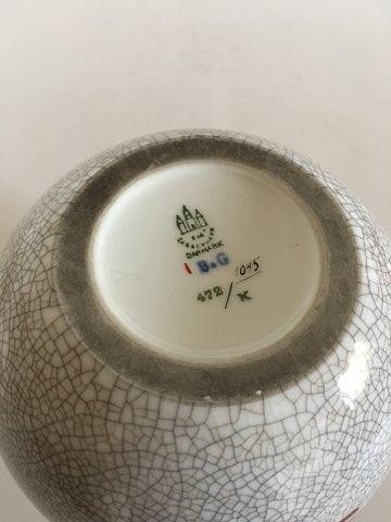 Bing & Grøndahl Art Deco vase i Krakele med motiv af fisk No 1045/472/K - Danam Antik