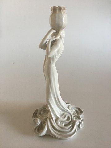 Bing & Grøndahl Art Nouveau lampe formet som dame No 2/1525 - Danam Antik