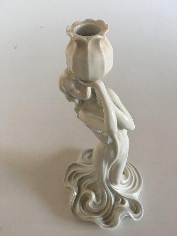 Bing & Grøndahl Art Nouveau lampe formet som dame No 2/1525 - Danam Antik