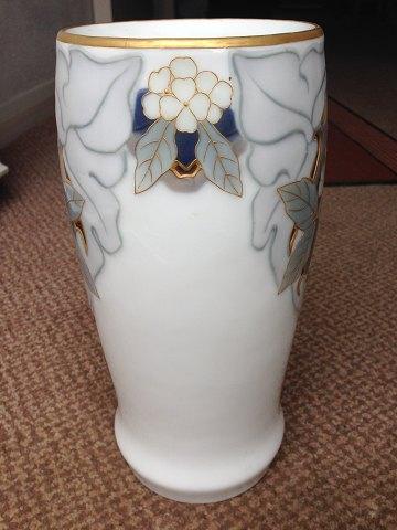 Bing & Grøndahl Art Nouveau Unika vase af Elisabeth Drews Kofoed med guld og emalje glasur - Danam Antik