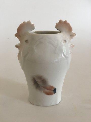 Bing & Grøndahl Art Nouveau Vase med Hane hoveder No 3663/1034 - Danam Antik