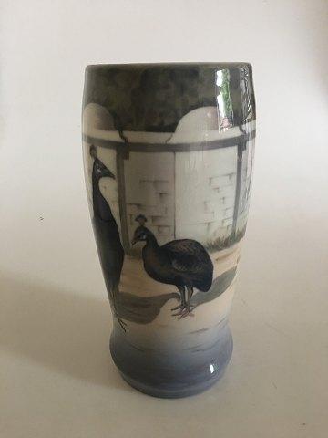 Bing & Grøndahl Art Nouveau Vase med Påfugle No 6336/95 - Danam Antik