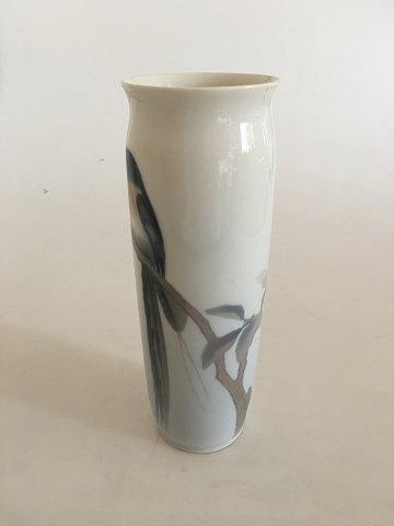 Bing & Grøndahl Art Nouveau Vase med Papegøjer No 6168/121 - Danam Antik