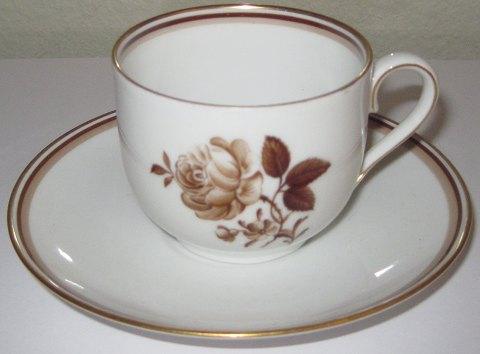 Bing & Grøndahl Brun Rose Porcelænsstel - Danam Antik