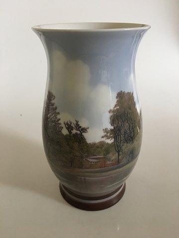 Bing & Grøndahl Sophus Jensen Unika Vase No. 440 med Dyrehavebakken Motiv - Danam Antik