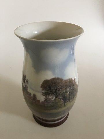 Bing & Grøndahl Sophus Jensen Unika Vase No. 440 med Dyrehavebakken Motiv - Danam Antik