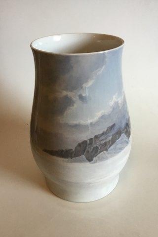 Bing & Grøndahl Unique Vase a Jenny Larsen med motif fra Grønland fra 1921 - Danam Antik