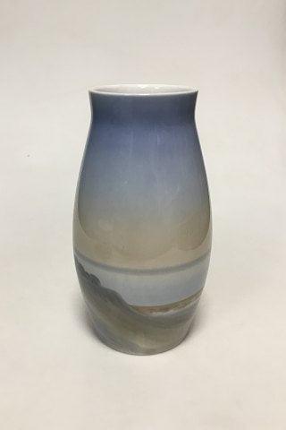 Bing & Grøndahl Vase med landskab No 575/5247 - Danam Antik