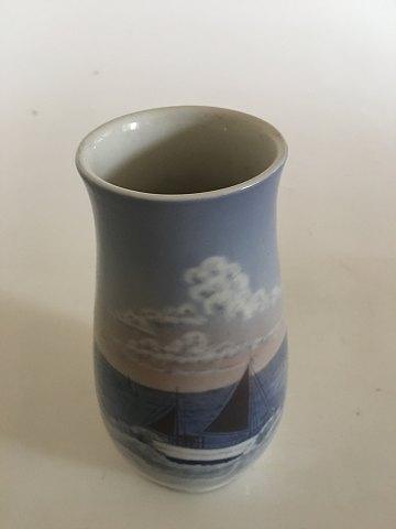 Bing & Grøndahl Vase med Skib No 1302/6211 - Danam Antik