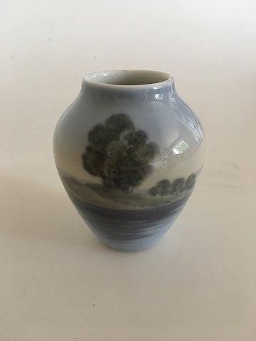 Bing & Grøndahl Vase No. 500/5012 med Sø og Ø Motiv - Danam Antik