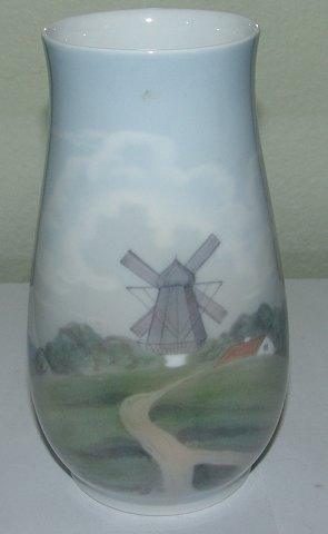 Bing & Grøndahl Art Nouveau Vase med Vindmølle No 8522/210 - Danam Antik