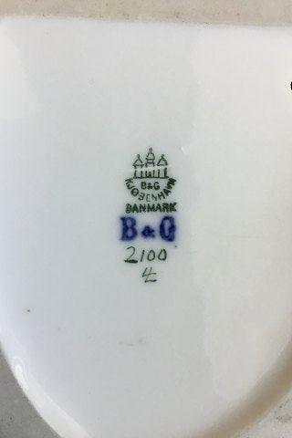 Bing og Grøndahl. Et par bogstøtter i porcelæn No 2100 og No 2104 - Danam Antik