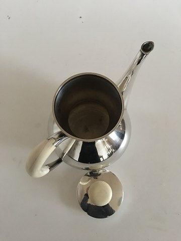 F. Hingelberg Sterling Sølv Kaffekande No 32804 med Greb af Elfenben - Danam Antik