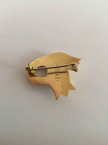 Georg Jensen 18K Guld Broche No. 1100 - Danam Antik