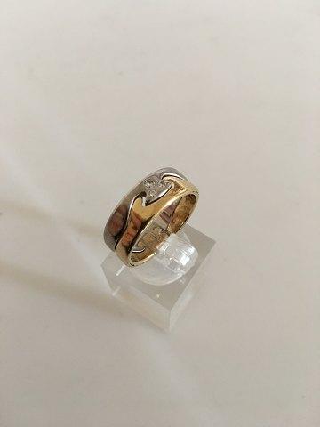 Georg Jensen 18K Guld Fusion Ring med Tre Brillianter - Danam Antik