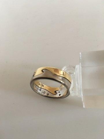 Georg Jensen 18K Guld Fusion Ring med Tre Brillianter - Danam Antik