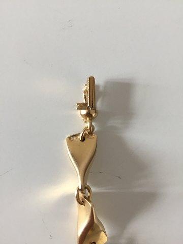 Georg Jensen 18K Guld Halskæde designet af Edward Kindt-Larsen No 1104A - Danam Antik