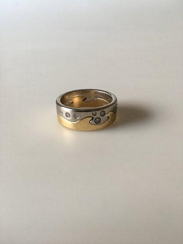 Georg Jensen 18K Guld og Hvidguld Brilliant Fusionsring af Nina Koppel - Danam Antik