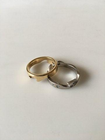 Georg Jensen 18K Guld og Hvidguld Brilliant Fusionsring af Nina Koppel - Danam Antik