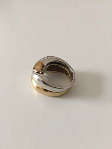 Georg Jensen 18k guld og Sterling Sølv Ring No 1345 - Danam Antik