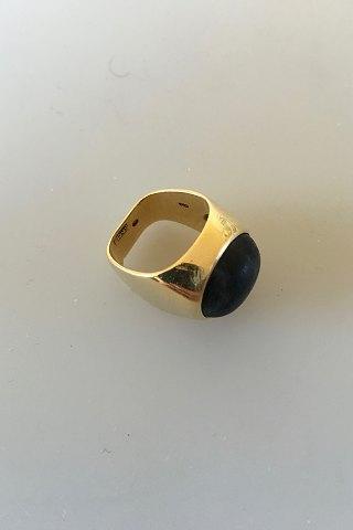 Georg Jensen 18K Guld Ring med Falkeøje. - Danam Antik